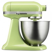 KitchenAid KSM3311XHW Artisan Mini Series Tilt-Head Stand Mixer, Honeydew, 3.5 quart 需配变压器
