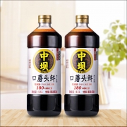 中华老字号 0防腐剂，1.1Lx2瓶x2件：中坝 口蘑头鲜 生抽