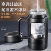 富光玻璃杯便携带把茶水分离泡茶杯办公水杯男大容量喝茶家用杯子