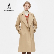 BEANPOLE滨波 女士长款修身风衣外套卡其色chic大衣 BF783TC15