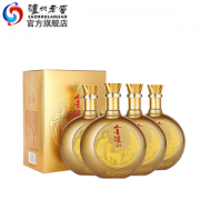 泸州老窖 金泸州 金醉月 52度白酒 999mL*4瓶