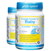 38女神节预售、小编精选：益倍适 life space 6-36月婴儿宝宝益生菌粉 60g/瓶 2瓶 232元包邮包税，宝宝肠道健康通畅、加强免疫呵护成长～