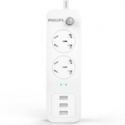 PHILIPS 飞利浦 新国标2插位+3USB插座 1.6米