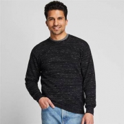 UNIQLO 优衣库 419186 男装 棉混纺竹节纱圆领针织衫