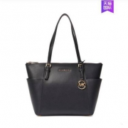 28号0点：Michael Kors/MK 藏青色logo 女包 手提包 托特包 购物袋