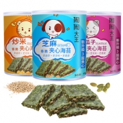 芝麻夹心海苔紫菜40g*3罐