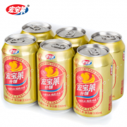 东北第一饮料品牌，低糖低卡：330mlx6罐 宏宝莱 什锦果汁汽水