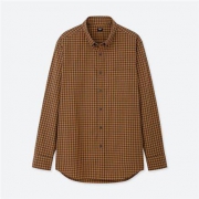 UNIQLO 优衣库 421173 男士长绒棉格子衬衫(长袖)