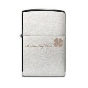 ZIPPO 之宝 200MP 四叶草 拉丝镀铬 防风打火机