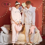 雪俐 80183089707 情侣款法兰绒家居服套装