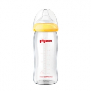 京东PLUS会员：pigeon 贝亲 AA92 宽口径玻璃奶瓶 L号 240ml *3件 +凑单品 170.5元包邮（合56.83元/件）