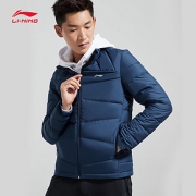 李宁（LI-NING） 训练系列 AYMN033 U型枕设计 男子羽绒服