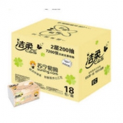 洁柔（C&S）抽纸 苏宁定制 二层200抽*18包（整箱销售）小规格
