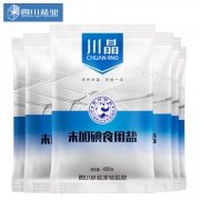 白菜！川晶 天然未加碘食用深井盐 400gx6袋