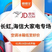 19日0点：海信、长虹 京东大家电品类日