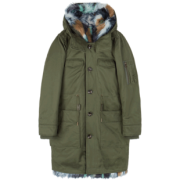 SLY 038BAK30-0910 撞色毛领大衣 *3件 897.75元（合299.25元/件）