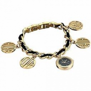 中亚Prime会员：Anne Klein 女士 AK/3436GPCH 金色魅力手链手表