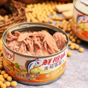 鲜得味 黄豆油浸 深海金枪鱼罐头 大块肉非碎肉 180g*6罐
