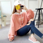 运费收割机、有券的上：JOY OF JOY  JWWY191340 女跨宽松连帽卫衣 *2件