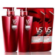 VS 沙宣 水润去屑套装 洗发水/露500mlx2+补充装200mlx2