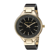 镶施华洛世奇水晶：Anne Klein 女士手表 AK-1408BKBK