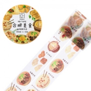 kinbor 彩色手账本贴纸食物款 30mm*10m *5件
