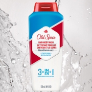 限地区： OLD SPICE 欧仕派 男士 3合1洗发润发沐浴露 532ml *4件