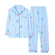 女士纯棉睡衣男春季情侣长袖家居服套装 券后￥49