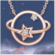 CHOW TAI FOOK 周大福 U172468 18K金梦幻星球钻石项链