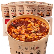 悦菇娘嗨吃家酸辣粉6桶装旗舰店重庆正宗整箱大份量螺蛳粉方便面