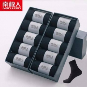 移动专享： 南极人 男士纯色中筒棉袜 10双装