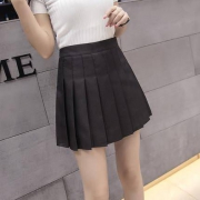 因品 女士高腰百褶半身裙