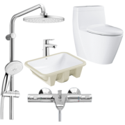 17日10点：Grohe 德国高仪 进口恒温花洒台盆龙头马桶套装 4998元包邮（前2小时）