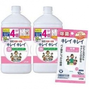 LION 狮王 kireikirei 泡沫洗手液 特大 800ml×2个 附带消菌贴