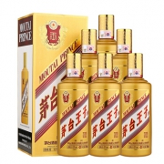 茅台 王子 金王子53度整箱500ml*6瓶（内含3个礼品袋） 999元包邮（需用券）