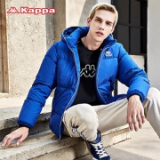 Kappa卡帕男运动羽绒服冬加厚连帽防寒服保暖外套