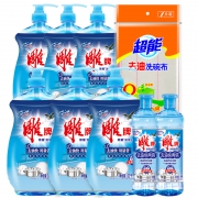 18点开始：雕牌 除菌加浓洗洁精13.12斤(1.02kg洗洁精*6+220g洗洁精*2+洗碗布)