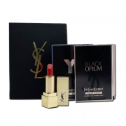 YVES SAINT LAURENT 圣罗兰 迷你纯口红套装（口红 1.3g +黑色奥飘茗女士香水1.2ml+先锋男士香水1.2ml）