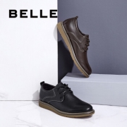 再降价：BeLLE 百丽 B3H10CM8 牛皮系带男皮鞋 369元包邮（需用券）