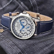 CITIZEN 西铁城 Calendrier系列 Eco-Drive BU2020-02A 男士光动能腕表