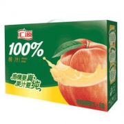 汇源果汁 桃汁果汁饮料 100%桃汁1L*6盒 饮料整箱 *2件