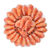 禧美海  产熟冻加拿大北极甜虾1.8kg盒装260-300只