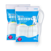 台湾制造 奈森克林牙线棒牙线签牙线盒 扁线牙线棒50支/袋 x2 5.9元