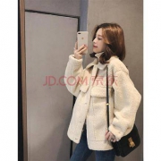 静哲 JFL1F108-B 女士仿羊羔绒加厚外套