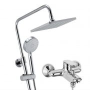 KOHLER 科勒 K-77365T-4-CP 三出水升降式方形淋浴柱花洒 *3件 3333.6元包邮（合1111.2元/件）