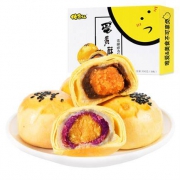 京东PLUS会员：佬食仁 雪媚娘蛋黄酥 红豆紫薯双口味 3盒装（6个/盒）