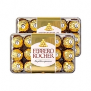 Ferrero费列罗软心巧克力榛果巧克力低脂零食送女友礼物30粒*2盒