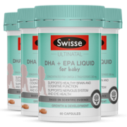 Swisse 婴儿液体DHA + EPA 鱼油软胶囊 60粒*4 277.4元包邮（需定金50元）
