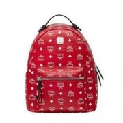 MCM Stark系列 女士时尚菱形logo印花双肩包