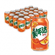 限地区：百事可乐 Mirinda 美年达 橙味 汽水碳酸饮料 330ml*24罐整箱 *2件